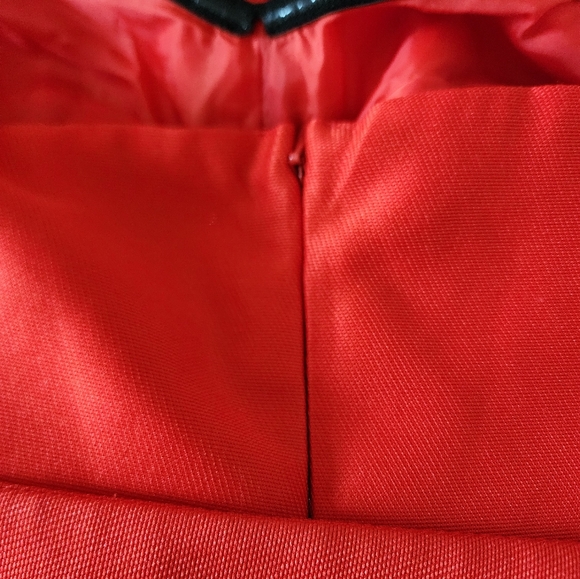 Asos Red Belted Strapless Jumpsuit. - Picture 9 of 14